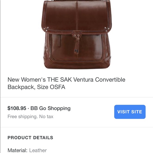 NWT The SAK crossbody/backpack distressed brown - Picture 5 of 8